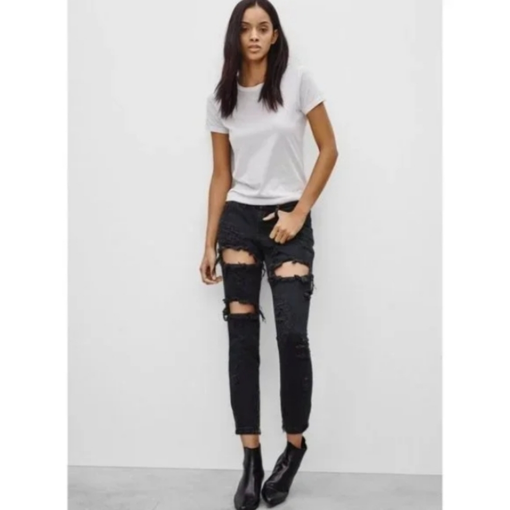 One Teaspoon Freebird Black Distressed Jeans